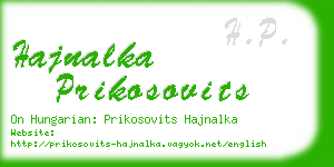 hajnalka prikosovits business card